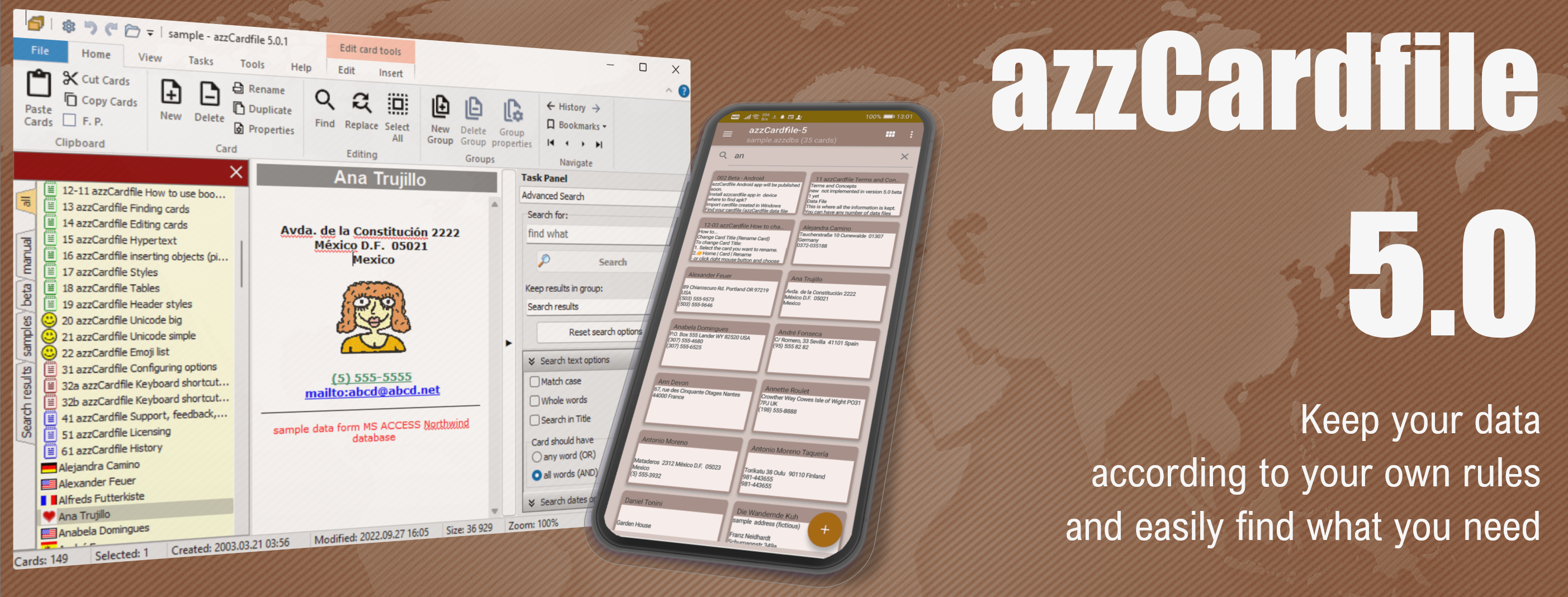 azzCardfile version 5